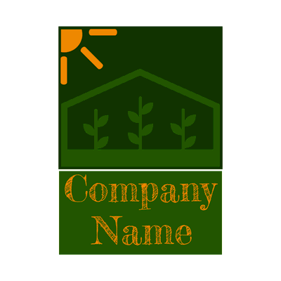 Logotipo verde agricultura invernadero - Agricultura Logotipo