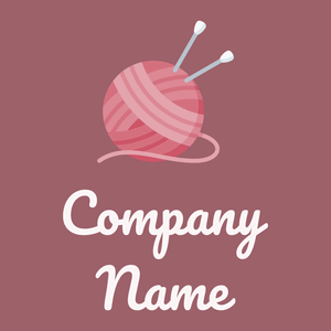 Knitting logo on a Copper Rose background - Entertainment & Arts
