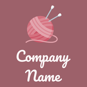 Knitting logo on a Copper Rose background - Arte & Entretenimiento