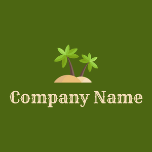 Oasis logo on a Verdun Green background - Voyage & Hotel