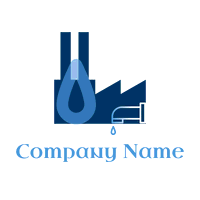 Logo de la industria del agua - Industrial Logotipo