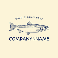 Logo de pescado dibujado a mano - Animales & Animales de compañía Logotipo