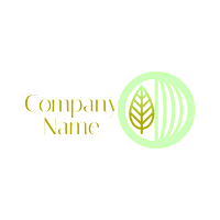 Logotipo hoja con círculo verde - Agricultura Logotipo