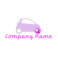 Logotipo de coche rosa con llave - Automobiles & Vehículos Logotipo
