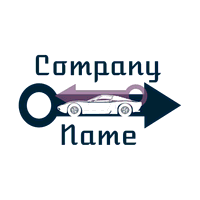 Logotipo de coche blanco con flechas - Automobiles & Vehículos Logotipo