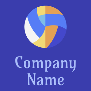 Volleyball logo on a Free Speech Blue background - Sport