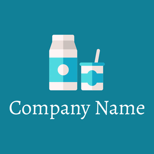 Dairy products logo on a Denim background - Agricultura