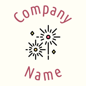 Fireworks logo on a Ivory background - Abstrait