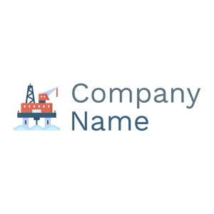 Drilling rig logo on a White background - Abstracto