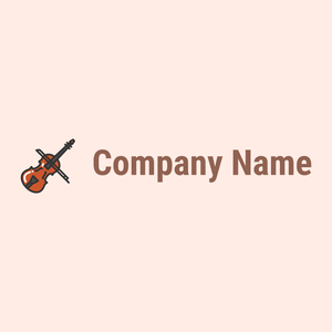 Violin logo on a Misty Rose background - Unterhaltung & Kunst