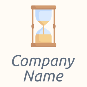 Stand Hourglass on a Floral White background