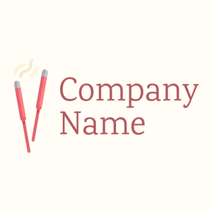 Incense stick logo on a Floral White background - Florale