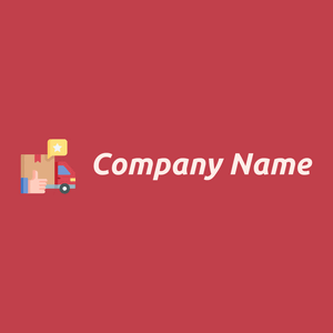 Delivery truck logo on a Sunset background - Automotive & Vehicle