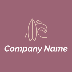 Surfing logo on a Mauve Taupe background - Community & Non-Profit