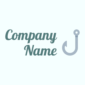 Fishing hook logo on a Azure background - Games & Recreation