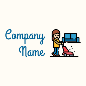Housekeeping logo on a Floral White background - Limpieza & Mantenimiento
