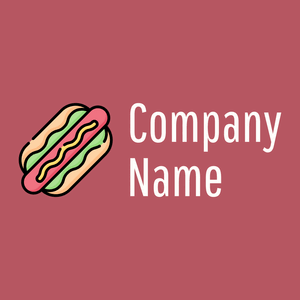 Hotdog logo on a Blush background - Comida & Bebida