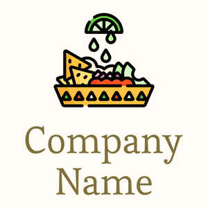 Mexican food logo on a Floral White background - Abstrakt