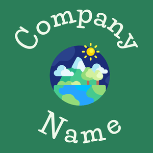 Forest logo on a Sea Green background - Environnement & Écologie