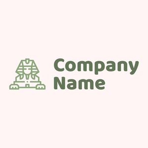 Lined Great sphinx of giza logo on a Snow background - Abstracto