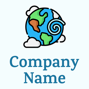 Climate change logo on a Azure background - Ecologia & Ambiente