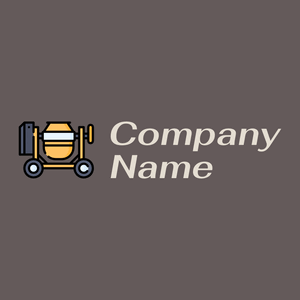 Concrete mixer logo on a Zambezi background - Construcción & Herramientas
