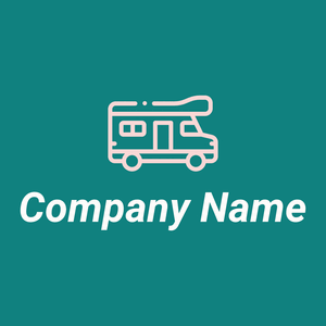Caravan logo on a Deep Sea background - Auto & Voertuig
