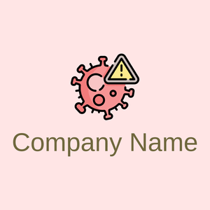 Virus logo on a Misty Rose background - Medical & Farmacia