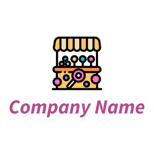 Candy shop logo on a White background - Abstrait