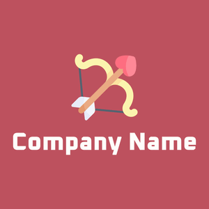 Bow logo on a Fuzzy Wuzzy Brown background - Partnervermittlung