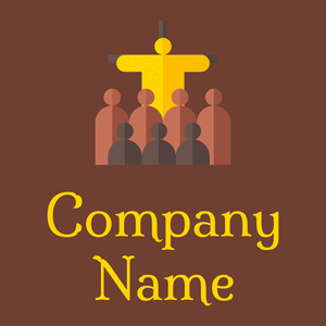 Mass logo on a Metallic Copper background - Religión