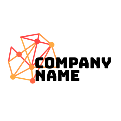 Logotipo corporativo con líneas y puntos - Tecnología Logotipo