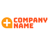Logo naranja con signo más a la izquierda - Internet Logotipo