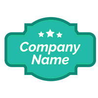 Vintage blue retail shape logo - Venta al detalle