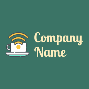 Wifi logo on a Viridian background - Alimentos & Bebidas
