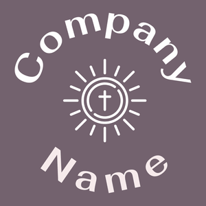Sun logo on a Old Lavender background - Religious