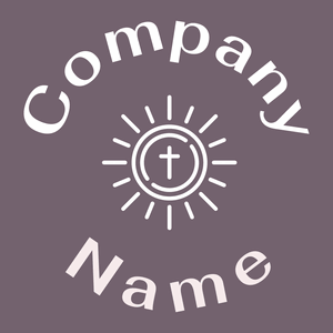 Sun logo on a Old Lavender background - Religieus