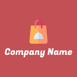 Food delivery logo on a Fuzzy Wuzzy Brown background - Auto & Voertuig