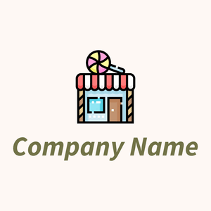 Candy shop logo on a pale background - Abstrakt