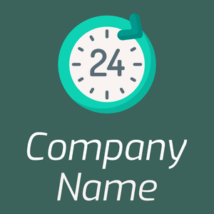 24 hours logo on a Stromboli background - Abstrato