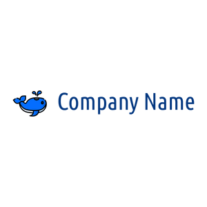Dodger Blue Whale on a White background - Sommario