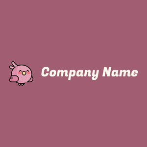 Bird logo on a Turkish Rose background - Tiere & Haustiere