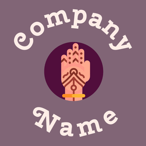 Henna logo on a Old Lavender background - Religione