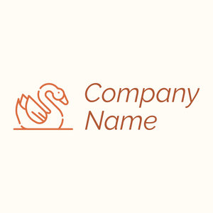 Outlined Swan logo on a Floral White background - Animais e Pets