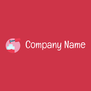 Manicure logo on a Brick Red background - Moda & Belleza