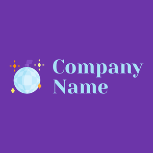 Light Cyan Disco ball on a Royal Purple background - Arte & Entretenimiento