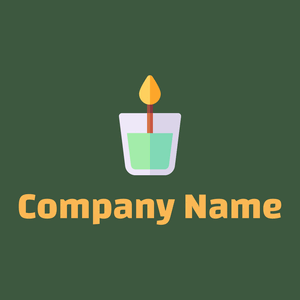 Lavender Candle on a Grey-Asparagus background - Religione