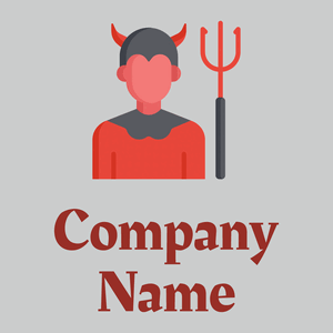 Devil logo on a Iron background - Religieus