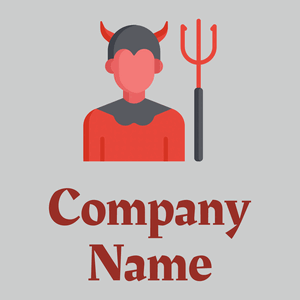 Devil logo on a Iron background - Religione