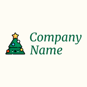 Christmas tree logo on a Floral White background - Medio ambiente & Ecología
